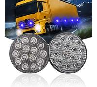 Teguangmei 2 x 14 LED Luce Stroboscopica di Emergenza,Blu Super Brillante 42W Pericolo di Emergenza Attenzione Stroboscopio Barra Luminosa di per Auto Car Truck Trailer Caravan Camper Van 12-24V
