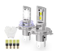 Teguangmei Lampadine LED H4 90W 18000LM 6500K Bianco Lampadine per Fari Auto con Ventola di Raffreddamento, HB2 9003 Abbaglianti e Anabbaglianti, 1:1 Sostituzione Lampada per Alogena e Xeno, 2 Pezzi