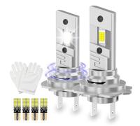 Teguangmei Lampadine LED H7 90W 18000LM 6500K Bianco Lampadine per Fari Auto con Ventola di Raffreddamento, H7 Abbaglianti e Anabbaglianti, 1:1 Sostituzione Lampada per Alogena e Xeno, 2 Pezzi