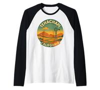 Tehachapi California Retro Railroad Loop Kern Camp Train 661 Maglia con Maniche Raglan