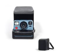 TEHAOUU Custodia in pelle nera compatibile con Polaroid Now, custodia protettiva con tracolla curva per fotocamera istantanea, design retrò