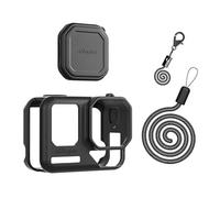 TEHAOUU Custodia in silicone per Insta360 AcePro2, accessori per la protezione del corpo dell'obiettivo (nero)