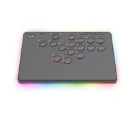TEHAOUU RGB Lighting Leverless Arcade Stick Controller per Switch/Steam, tastiera Street Fighter 6 a 14 tasti con supporto per programmazione macro e tasti sostituibili per PC/PS3/PS4