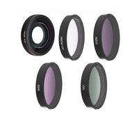 TEHAOUU Set di filtri accessori compatibili con action cam DJI Action4 / 5pro con obiettivo crescente della luce del campo visivo ultra grandangolare di 185° (set macro da cinque pezzi)