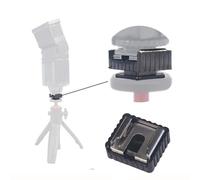 TEHAOUU Supporto adattatore anti-goccia da 1/4", base hot shoe per luci LED e microfoni, supporto per slitta fredda per espansione della gabbia della fotocamera DSLR