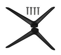 TEHAUX 1 Paio Gambe per Supporto Tv Base in Plastico Nero Doppio Foro per Sostegno Stabile e Risparmio Spazio, per Casa e Sala Conferenze Stili multipli