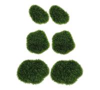 TEHAUX 1 Set Pietra di Muschio Artificiale Verde Rocce di Muschio Artificiali Falso Tappeto Erboso del Muro Pietre Decorative Pietre di Muschio Imitate Schiuma Green 6 Pezzi