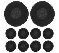 TEHAUX 10 Pezzi Cuscinetti Auricolari Ricambio in Schiuma Durevole da 40mm per Cuffie, Migliorano la Resa dei Bassi, Compatibili la Maggior Parte degli Auricolari Neri