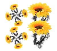 TEHAUX 10 Pezzi Fasce per Chioma Fiore di Girasole in Velluto Morbido, Elastici Resistenti e Colori Resistenti, Accessori Eleganti per Ragazze e Donne da Indossare Nelle Vacanze