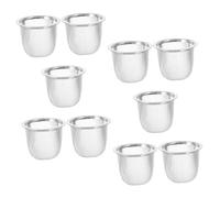 TEHAUX 10 pezzi Filtri per Tè in Acciaio Inossidabile Infusore Riutilizzabile per Tisane Sfuse Resistente Alte Temperature Rete Fine Anti-perdita per Casa e Tazze