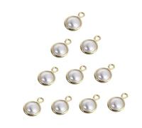 TEHAUX 10 Pezzi Ornamenti a pendente perla accessori per bigiotteria fai da te braccialetti personalizzati pendenti con ciondoli di perle Accessori per gioielli fai -da -te Pearle false