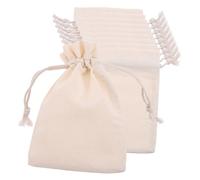 TEHAUX 10 Pezzi Sacchetti in Lino con Coulisse Sacchettini Regalo Multiuso per Bomboniere Matrimonio Festa Gioielli Caramelle Sacchettini Confettata Riutilizzabili e Facili da Pulire