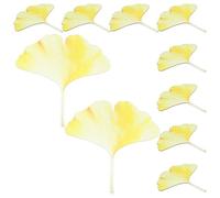 TEHAUX 10 Pezzi Segnalibro in Acrilico Foglia di Ginkgo Gialla, Elegante e Portatile, per Quaderni e Libri, come Regalo per Insegnanti e Scrittori