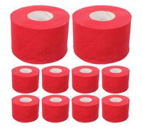 TEHAUX 10 Pezzi Striscia Monouso per Collo da Parrucchiere in Carta Rossa, Protezione Chioma Professionale per Salone o Taglio Chioma a Casa