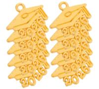 TEHAUX 100 Pezzi Ciondolo per Nappa di Laurea in Lega Color Oro 2026 Cappello Creativo, Versatile per Feste di Laurea e Anniversari