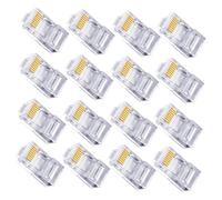 TEHAUX 100 pezzi Connettore Cata Perforato Plug Ethernet per Lan Solid Wire Installazione Facile e Affidabile per e Superiori