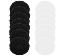 TEHAUX 100 Pezzi Copri Auricolari in Spugna 18mm Nero e Bianco per Cuffie, Morbidi e Confortevoli Vestibilità Prolungata, Accessori per Auricolari e Cuffie