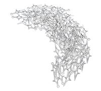 TEHAUX 100 Pezzi Di Ciondoli A Forma Di Stella: Mini Ciondoli A Forma Di Stella A Punte, Fai Da Te, Per Realizzare Collane, Orecchini, Bracciali, Portachiavi, Accessori Per