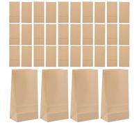 TEHAUX 100 pezzi Sacchetti Kraft Riutilizzabili per Alimentari e Regali Buste in Carta Kraft Marrone per Caramelle Biscotti e Snack Sacchetti per Conservazione e Organizzazione Piccoli