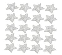 TEHAUX 100 Pezzi Toppa a Stella in Stoffa per Decorazioni Natalizie DIY | Argento, per Cappelli e Borse, Accessorio per Personalizzare Capi e Creare Applicazioni Decorative