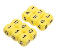 TEHAUX 12 Dadi Numerici Dadi Per L'Apprendimento Della Matematica In Acrilico Da 0 A 5 Accessori Da Gioco Con Angoli Arrotondati Da 16 Mm Per Giochi Da Tavolo Insegnamento In Classe