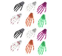 TEHAUX 12 Pezzi Clip per Chioma Donna Artiglio Scheletro in Plastica Fluorescente per Halloween Accessorio Gothic Punk Superficie Liscia per Cosplay