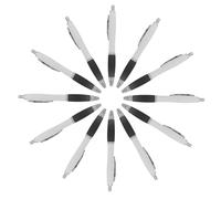 TEHAUX 12 Pezzi Penna a Sfera Retrattile Portatile in Plastica Bianca con Punta 1.0 Mm per Insegnanti e Professionisti in Aula per Firmare Documenti