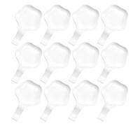 TEHAUX 12 Pezzi Piatto per Nail Art Nail Palettes in Abs Bianco Facile da Pulire per DIY per Unghie