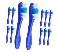 TEHAUX 12 Pezzi Spazzolini da Dita con Setole Morbide per Uso in Carcere e Sicurezza Manici Corti per Igiene Dentale Efficiente e Applicazione Multipla