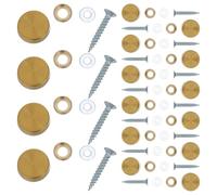 TEHAUX 16 Set Viti in Acciaio Inossidabile con Coprivite Decorativi Oro, Precisione e Bordi Rifiniti, per Applicazioni Commerciali e Hospitality