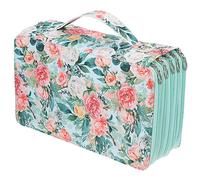 TEHAUX 1pezzi Astuccio Portapenne Manico in Materiali Di Borsa Per Cancelleria Design Cerniera Astuccio Portamatite Multistrato Per Raccolta e Posizionamento Facile