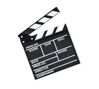 TEHAUX 1pezzi Clapboard Cinematografico Legno Nero Accessorio Per Riprese Film e Video Per Scene Di Cinema Tv e Performance Teatrali Realizzato Legno Naturale Riusabile e
