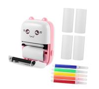 TEHAUX 1set Stampante Fotografica Portatile Wireless Stampante Adesiva Ricaricabile Compatta e Leggera Facile Da Usare Per Foto Immediate e Etichette Design Maneggevole Per Uso Quotidiano