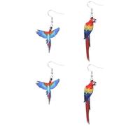 TEHAUX 2 Paia di Orecchini a Forma di Volatile in Acrilico Pendenti da Donna e Ragazza per Feste e Matrimoni Decorazioni per le Orecchie Leggere e Creative