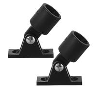TEHAUX 2 Pezzi Accessori Bimini Top per Barche, Cappuccio Terminale a Occhio e Cursore a Ganascia, Nylon, Nero, per Tubo 22mm, per Tenda Parasole e Canopy Nautico, Yacht e Uso Marino