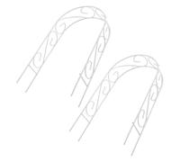 TEHAUX 2 Pezzi Arco Nuziale Miniatura per Casa Bambole e Giardino Incantato | Struttura in Ferro, Montaggio Semplice, per Scenografie di Casette e Angoli Floreali, Decorazione Compatta