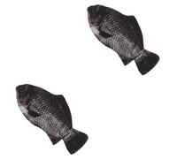 TEHAUX 2 Pezzi Astuccio Borsa Matita Penna Pescare Carino Trapuntato Cartone Animato Cosmetico Divertente Contenitore Per Penne Sacchetto Di Pesce Finto Sacchetto Di Matite Tessuto