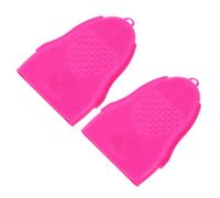 TEHAUX 2 Pezzi Cuscinetto in Silicone a Forma di Uovo la Pulizia Delicata dei Pennelli Cosmetici e Utensili da Cucina, per L'uso in Viaggio Funzione Multi-pennello