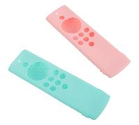 TEHAUX 2 pezzi Custodia in Silicone per Telecomando Stick Protettiva Antiscivolo Resistente e Lavabile Colori Menta e Rosa Compatibile con Fire Tv Stick