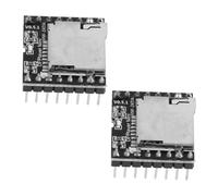 TEHAUX 2 Pezzi Lettore Mp3 Mini Modulare Programmabile con Modulo Scheda di Memoria Nero in Plastica per Progetti Audio Creativi ed Elettronici con Controllo Volume Regolabile