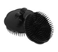 TEHAUX 2 Pezzi Massaggiatore per Cuoio Capelluto Spazzola per Shampoo in Plastica Nera Piccola Spazzola da Bagno Ergonomica per Pulizia e Massaggio Quotidiano