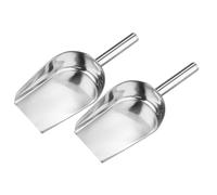 TEHAUX 2 pezzi Paletta in Acciaio Inossidabile per Cubetti di Ghiaccio e Caffè Scavino Multifunzionale per Cucina Bar e Gelateria Leggera e Resistente per Farina Noci e Legumi