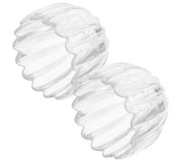 TEHAUX 2 Pezzi Paralume Pulizia Semplice in Vetro Trasparente a Forma di Tulipano Facile da Installare Apertura 42mm per Lampade da Parete da Tavolo per Comodini e Lampadari