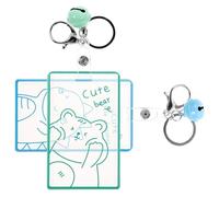 TEHAUX 2 Pezzi Porta Badge Acrilico Trasparente per Carte D'identità da Lavoro, Custodia Leggera e Resistente Design Creativo per Ufficio e Scuola