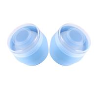 TEHAUX 2 Pezzi Puff per Cipria in Pp per Bambini, Puff Morbidi con Contenitore Blu, Applicazione Uniforme e Pratica per Corpo