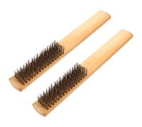 TEHAUX 2 Pezzi Spazzola per Pulizia in Rame Setole Temprate, Multifunzione per Mantenere Denti Limetta e Rimuovere Ruggine, per Lime a Mano e Lime Ago