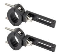 TEHAUX 2 Pezzi Supporto Faro Moto Morsetto Nero in Lega di Alluminio