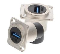 TEHAUX 2 pezzi USB Connector Flush Mount USB Panel Socket Water Resistant High-speed Data Transfer For Industrial Panels And Automotive Dashboards