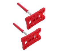 TEHAUX 2 Porta carte telescopiche in plastica rossa, per controllo accessi e parcheggi, per casello autostradale e parcheggi, 2 pezzi