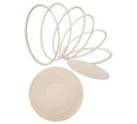 TEHAUX 2 Set Guida di Taglio Concentrica in Legno per Ceramica Impugnatura Comoda, Stampo Rotondo e Ovale per Modellazione Argilla, per Progetti Fai da Te e Scuole